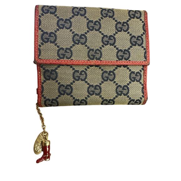 394. Gucci GG Canvas/Leather Compact Boot Wallet